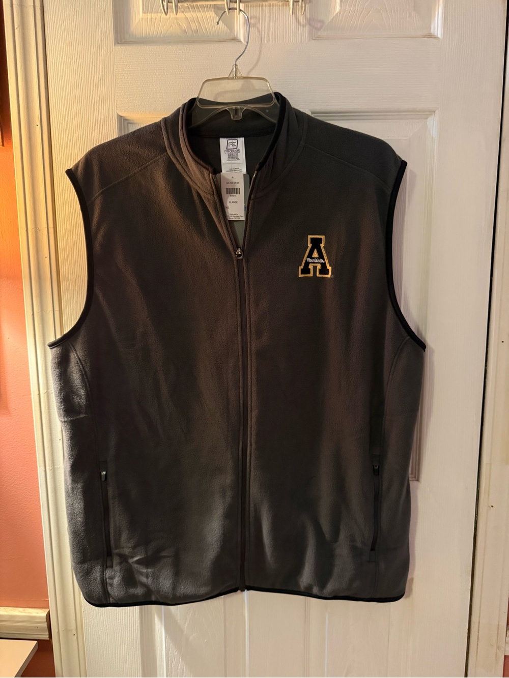 Unisex Sleeveless Fleece Vest - gray, monogrammed ASU